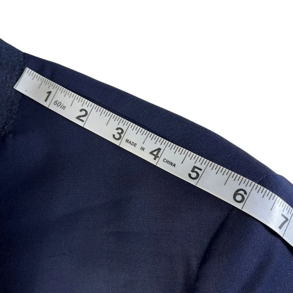 Indochino Men's Navy Wool Blazer Sport Coat 2-Button‎ Lined Floral Interior